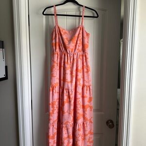 Pink and Orange Floral Dress